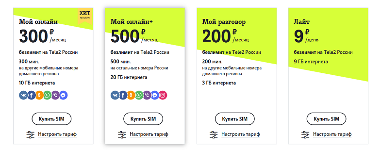 Тарифы Tele2 для смартфонов